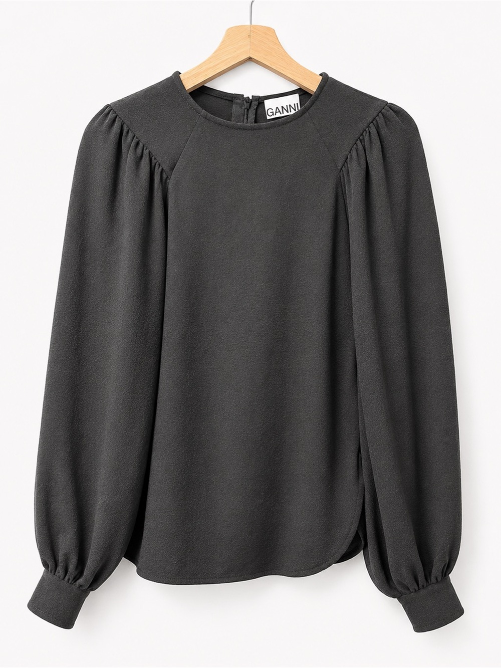 Ganni Minimaliat Puff Sleeve Blouse
